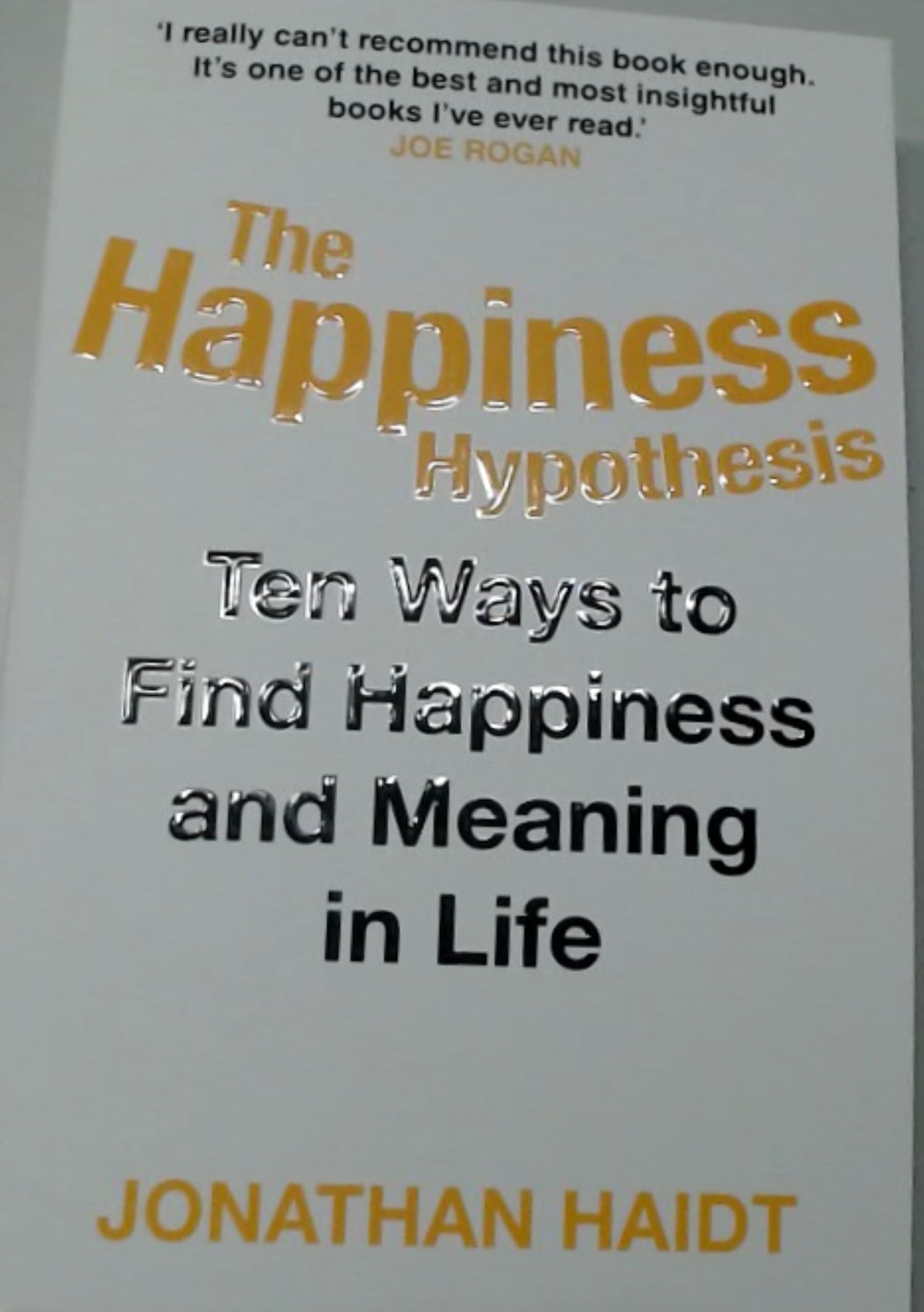 The Happiness Hypothesis: Ten Ways to Find Happiness and Meaning in Life