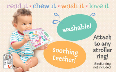 Tuffy Unicorns Love Colors Book - Washable, Chewable, Unrippable Pages With Hole For Stroller Or Toy Ring, Teether Tough, Ages 0-3 (Baby's Unrippable) (A Tuffy Book)