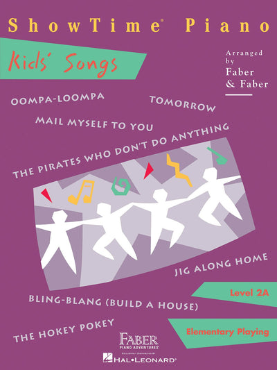 ShowTime Piano: Kids Songs Level 2A Beginner Elementary Piano Sheet Music Book for Children Fun and Easy Piano Songbook for Students with Popular Tunes Faber Piano Adventures Method