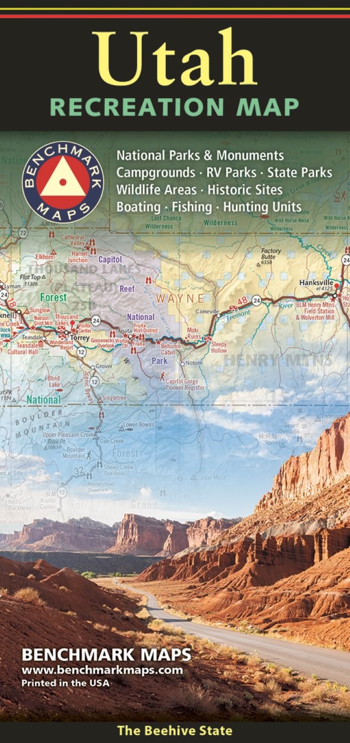 Utah, The Beehive State, Recreation Map, 2024 Edition