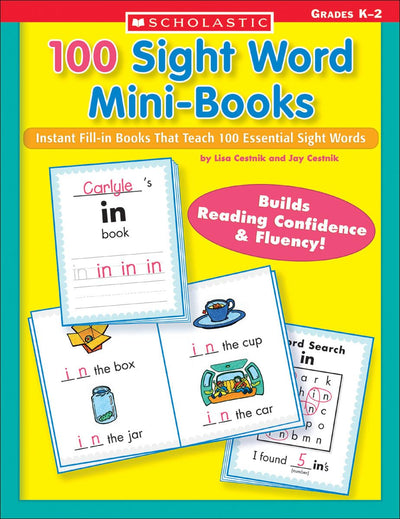 100 Sight Word Mini-Books: Instant Fill-in Mini-Books That Teach 100 Essential Sight Words (Teaching Resources)
