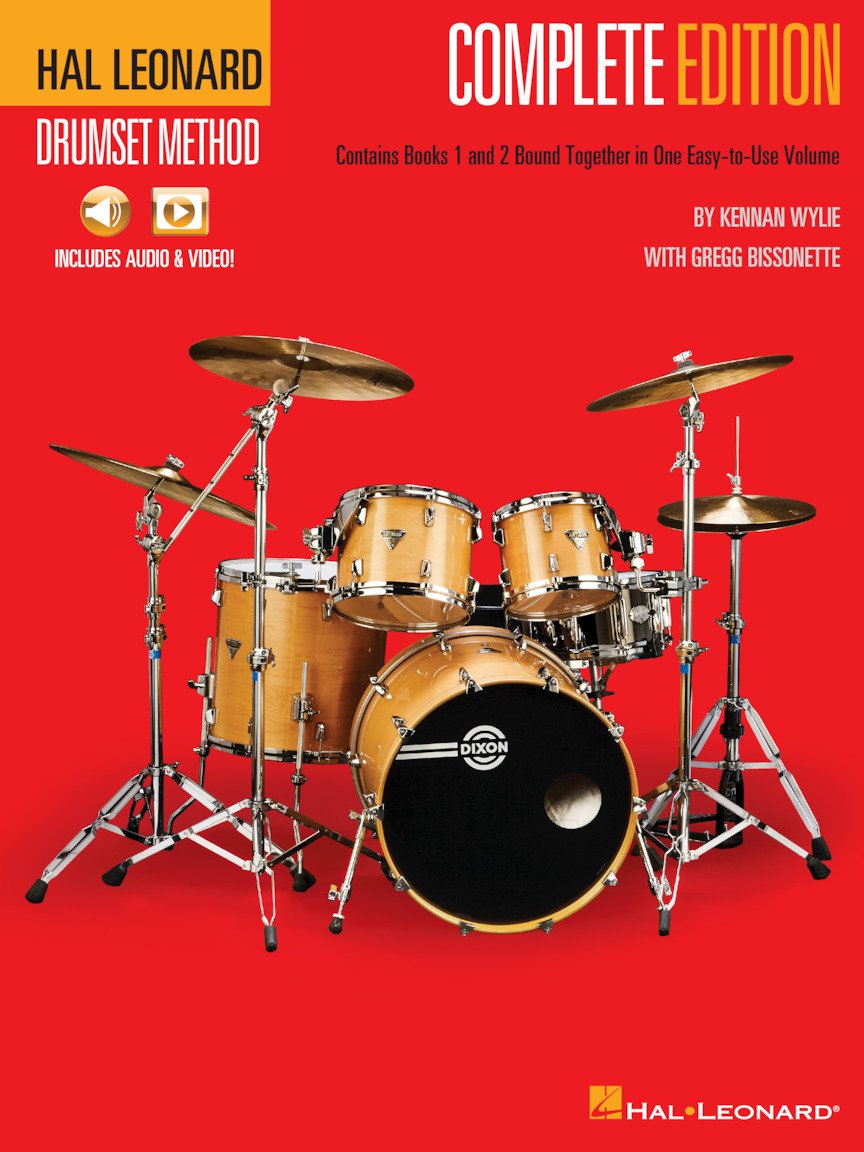 Hal Leonard Drumset Method Complete Edition Step-by-Step Drum Lessons for Beginners Includes Books 1 and 2 with Video and Audio Drum Instruction Book for Students, Teachers, and Self-Learners