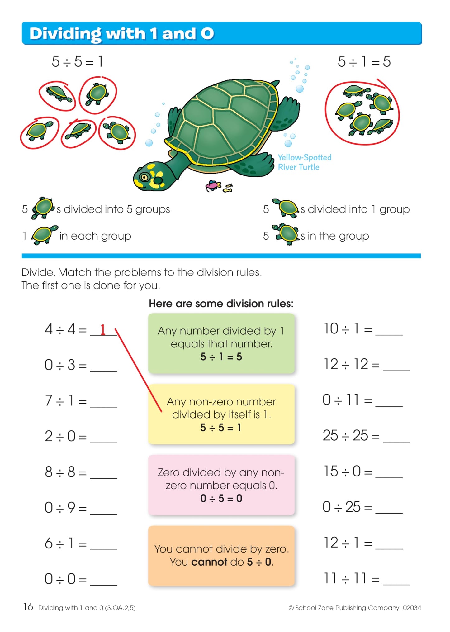 School Zone Multiplication & Division Workbook 32 Pages