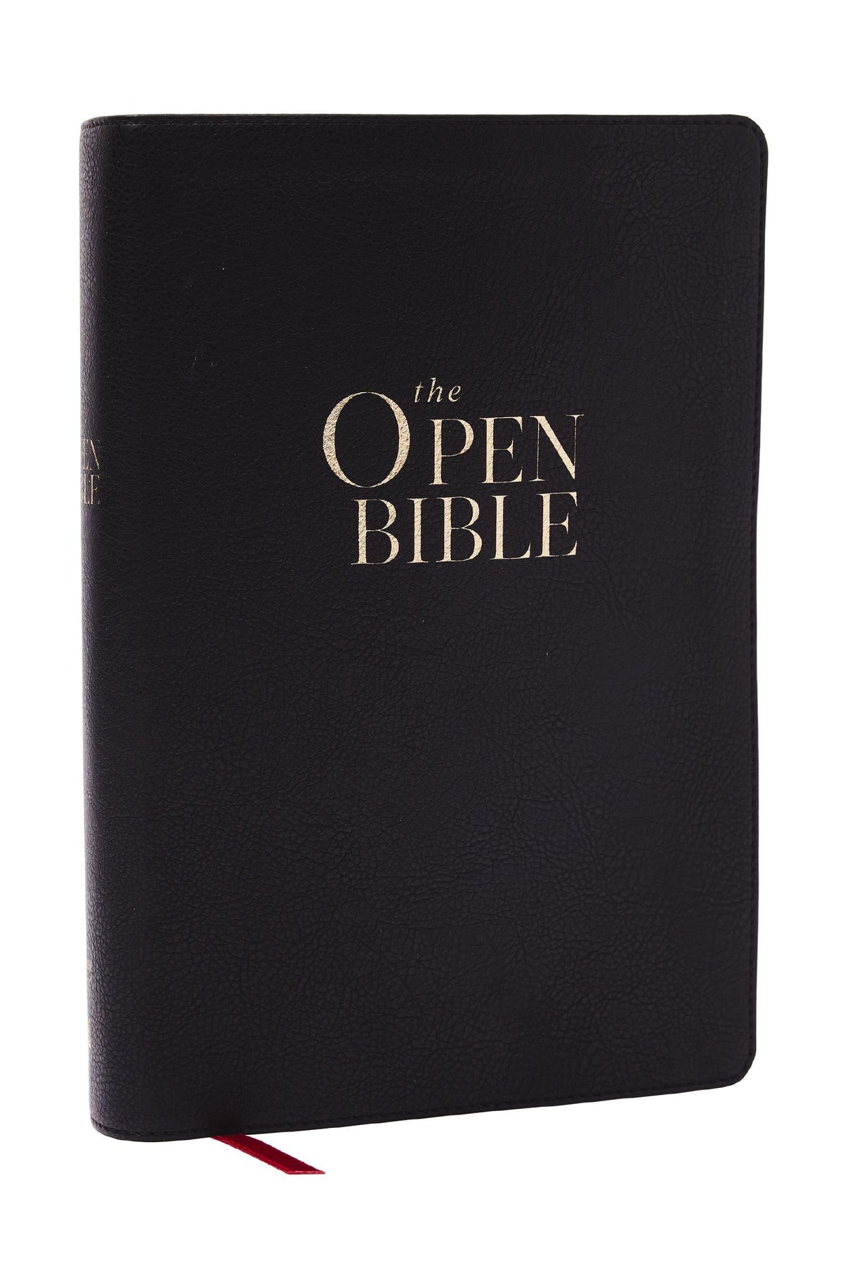 The Open Bible: Read and Discover the Bible for Yourself (NKJV, Black Leathersoft, Red Letter, Comfort Print)
