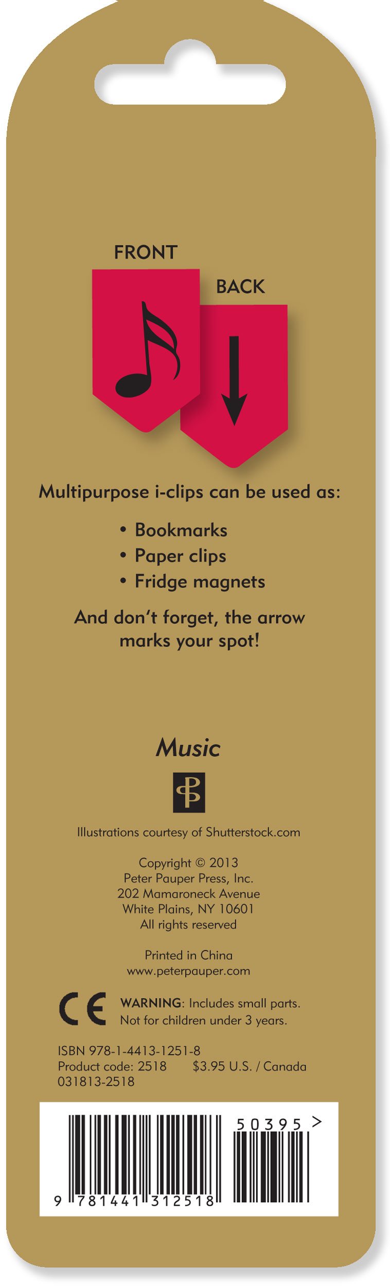 Music i-clips Magnetic Page Markers (Set of 8 Magnetic Bookmarks) (English, Italian, German and French Edition)