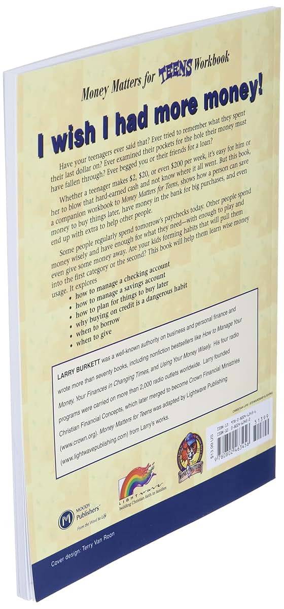 Money Matters Workbook for Teens (ages 11-14)