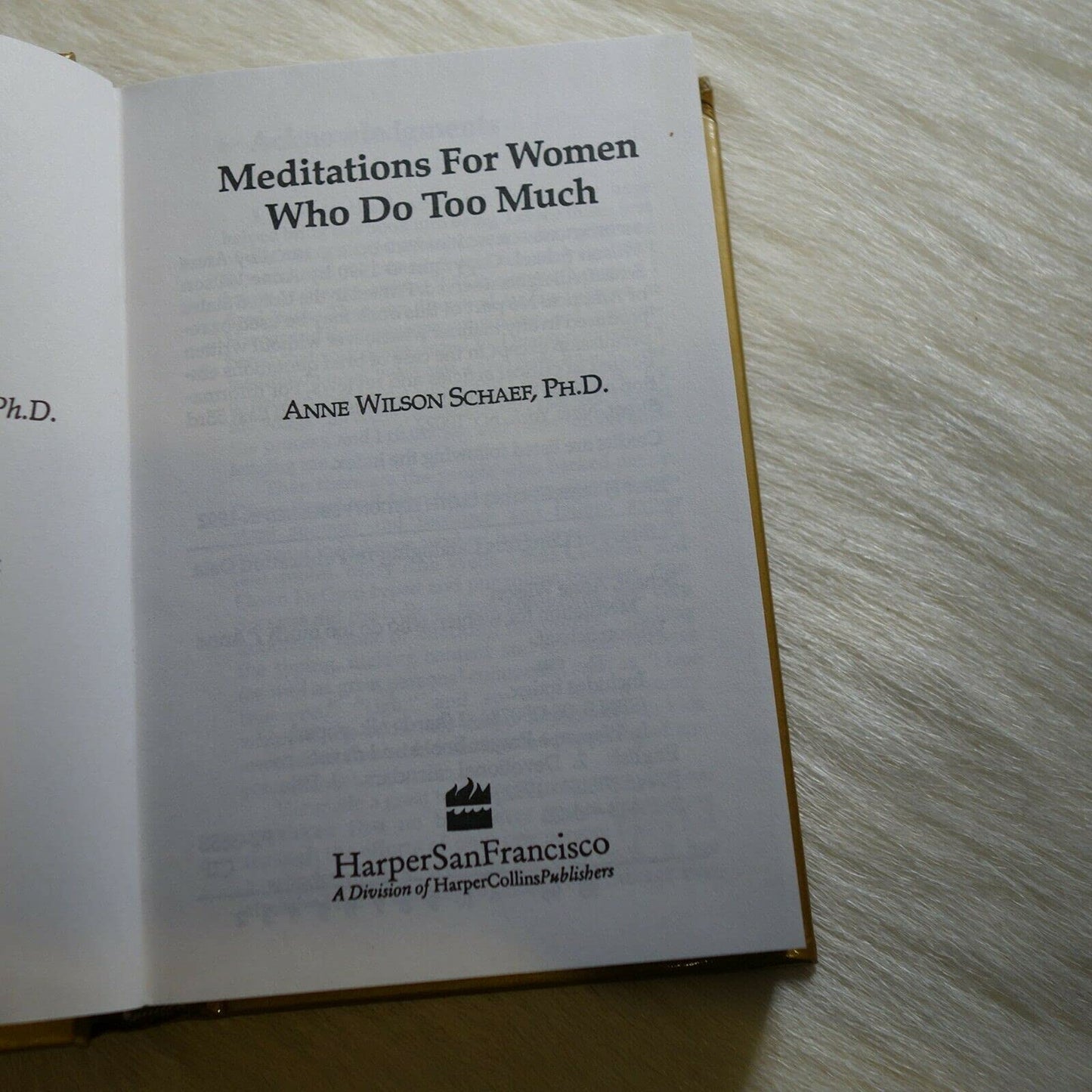 Meditations for Women Who Do Too Much by Schaef, Anne Wilson