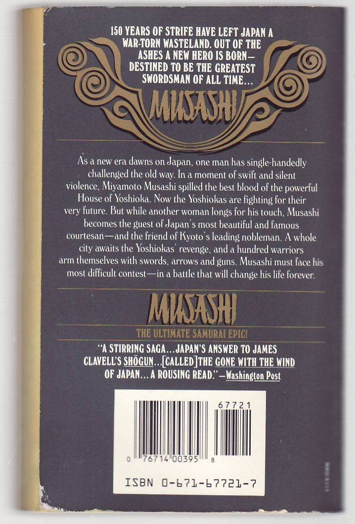 The Way of the Sword: Musashi Book 3 by Yoshikawa, Eiji - New