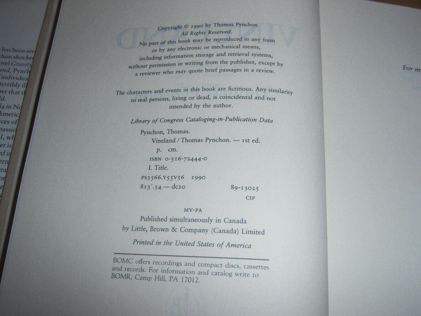 Vineland by Thomas Pynchon