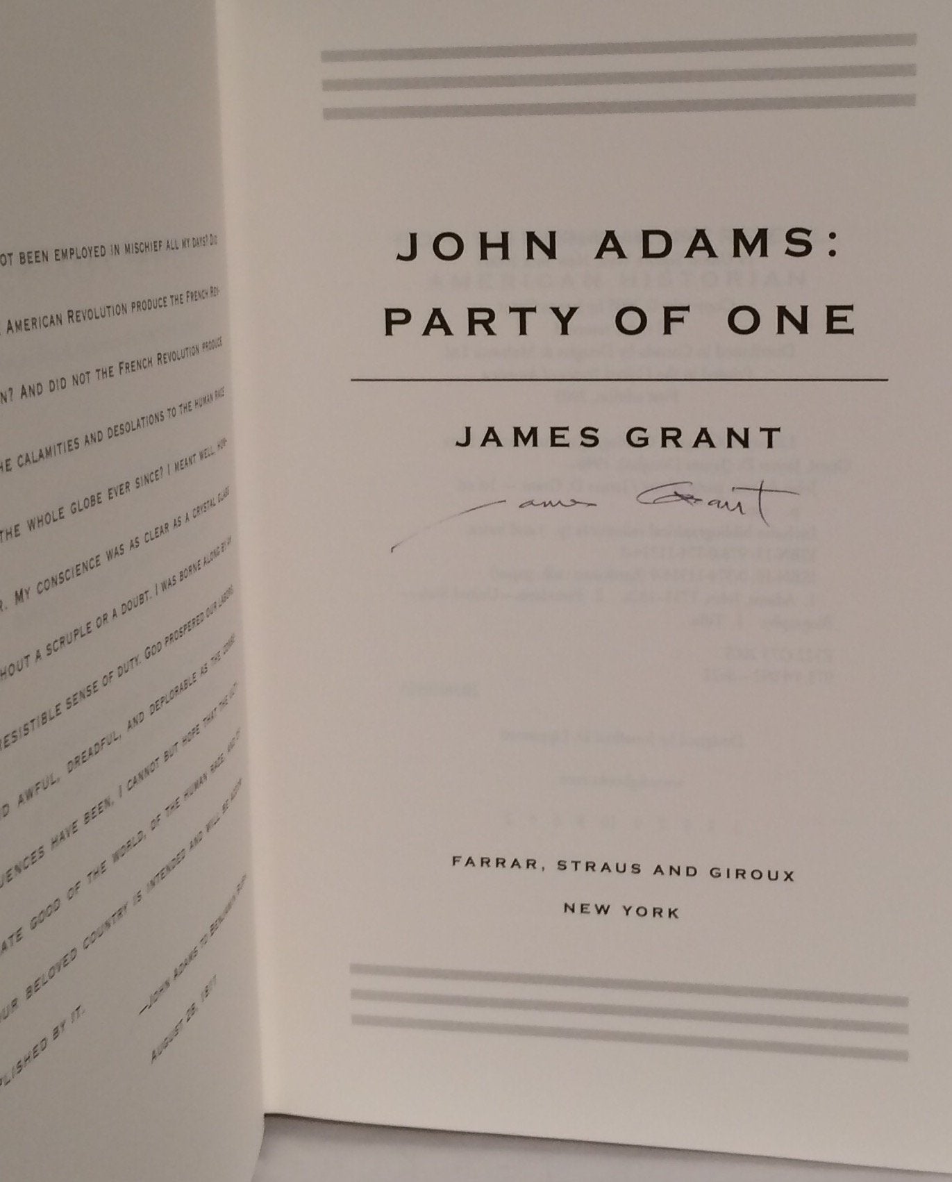 John Adams: Party of One