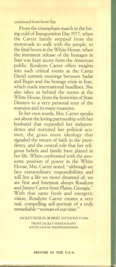 First Lady from Plains by Carter, Rosalynn