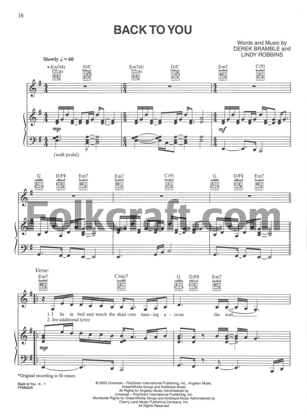 Faith Hill -- Cry: Piano/Vocal/Chords
