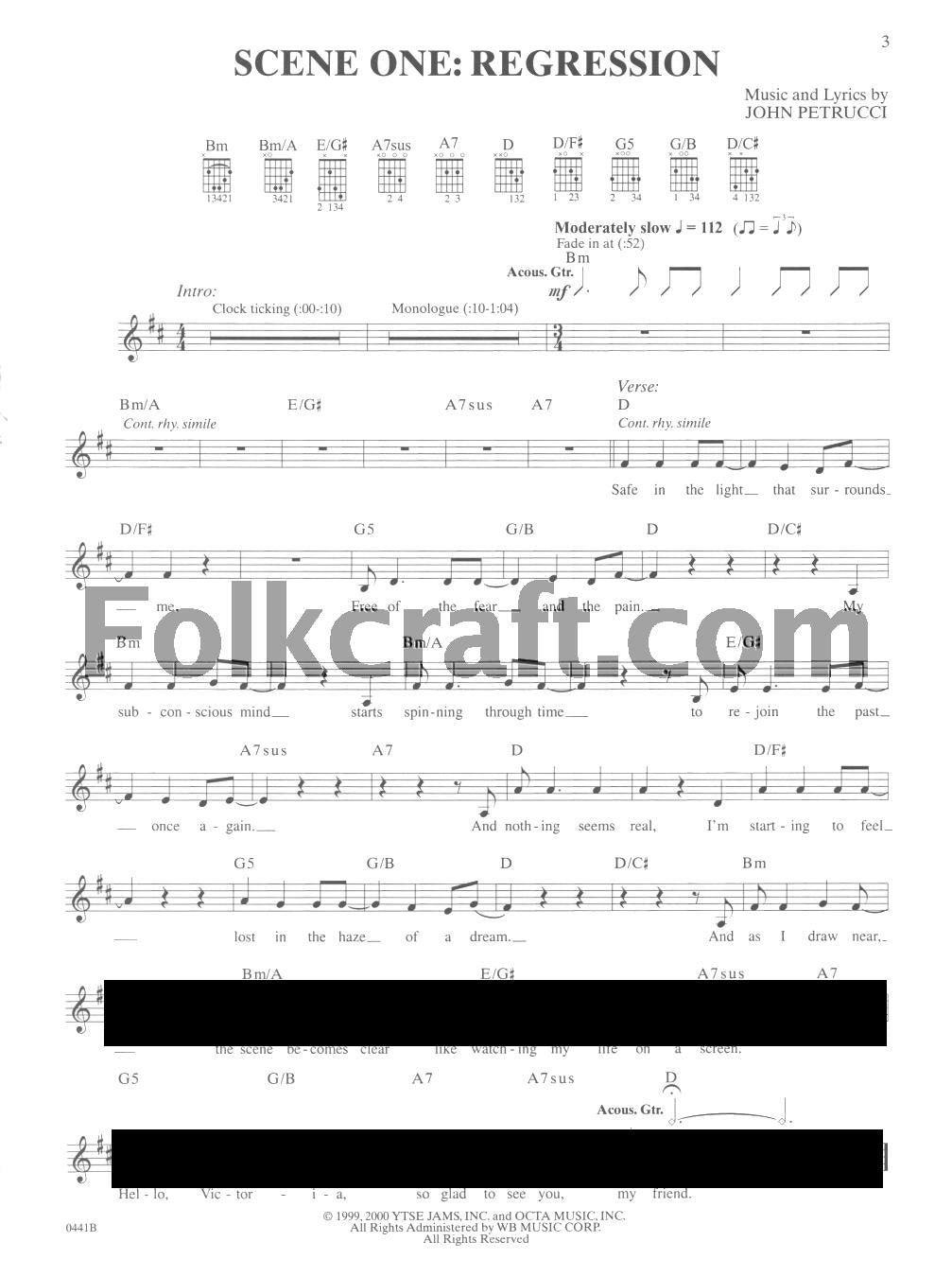 Dream Theater - Metropolis Part 2 - Scenes from a Memory (Authentic Guitar-Tab)