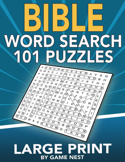 Bible Word Search 101 Puzzles Large Print: Puzzle Game With Inspirational Bible Verses for Adults and Kids (8.5 x 11 Large Print)