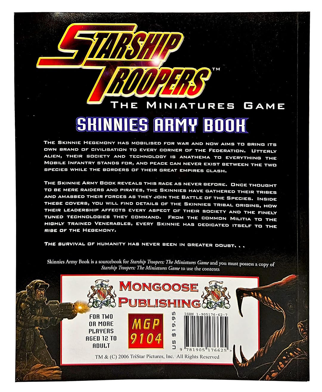 Starship Troopers Miniatures Game: The Skinnies Army Book