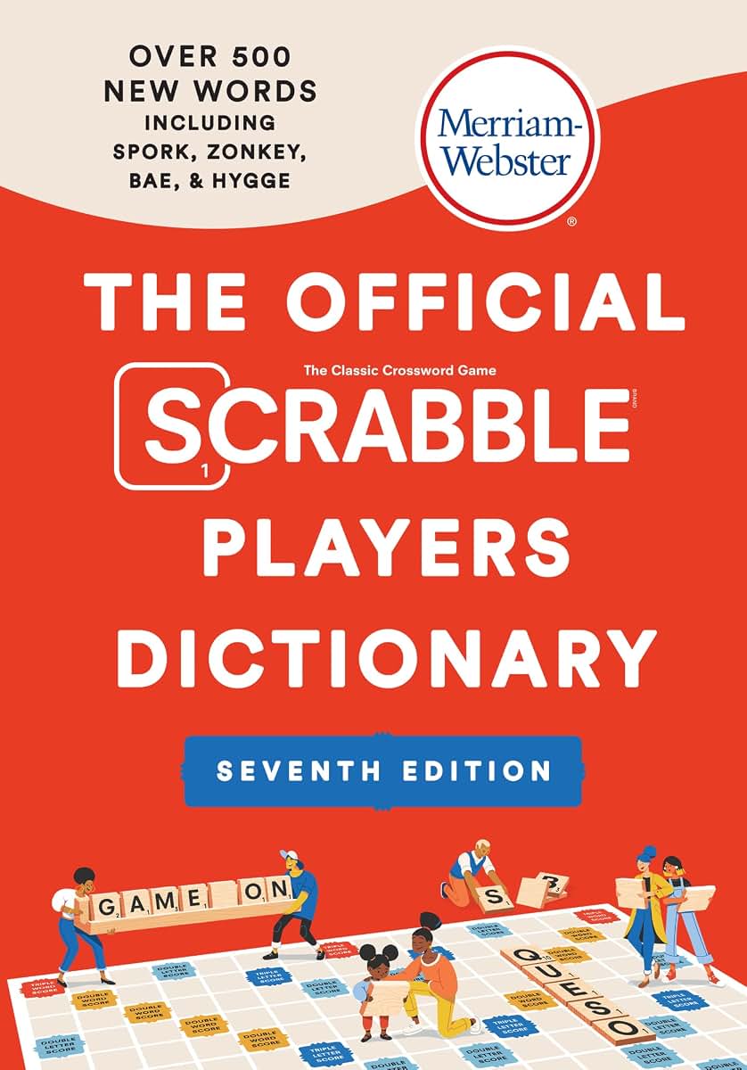 The Official SCRABBLE Players Dictionary, Seventh Ed., Newest Edition, 2023 Copyright, (Jacketed Hardcover)