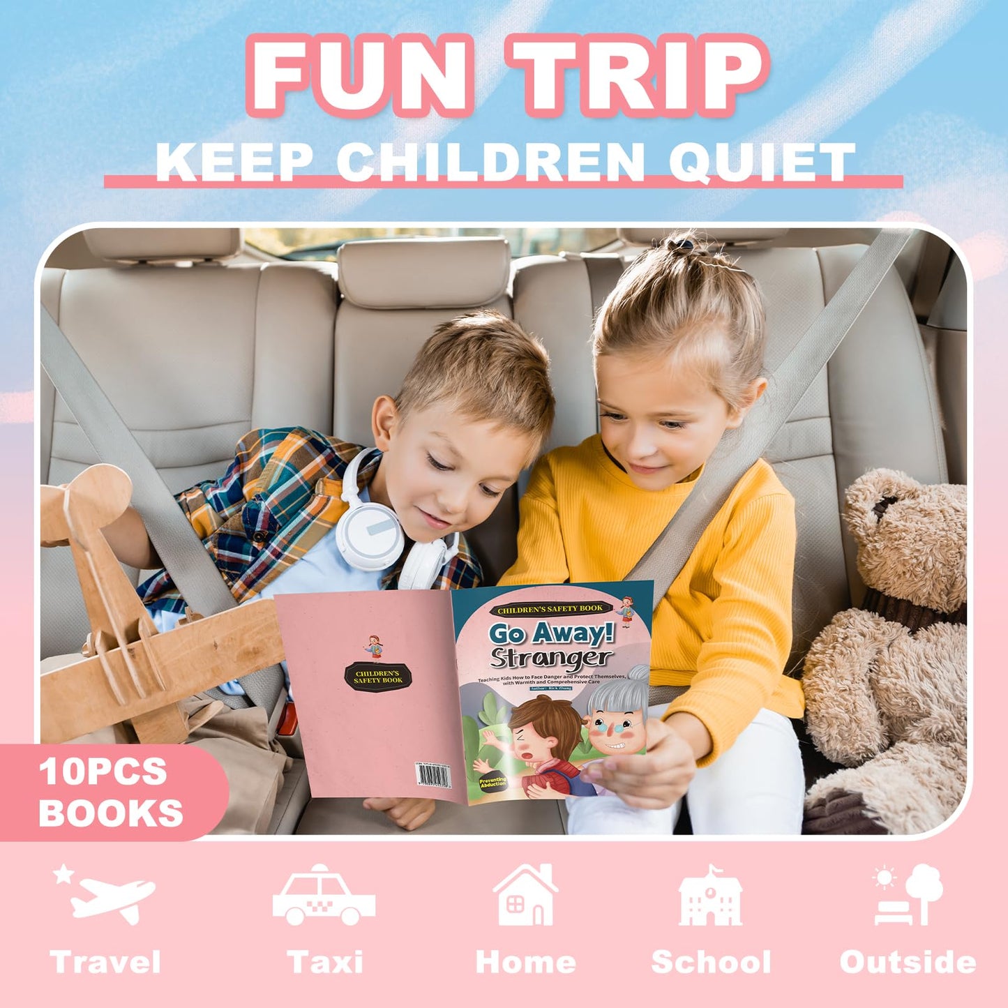 10PCS Body Safety Book for Kids Box Set ,Picture Stories Book for Kids About Outdoor, Food, Privacy Safety - Fun & Educational Kids Books for Ages 4-9, Children's Safety Books