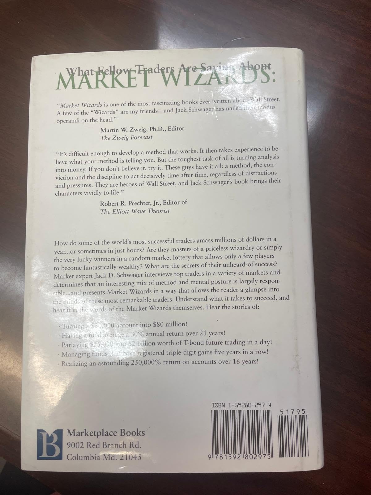 Market Wizards: Interviews With Top Traders