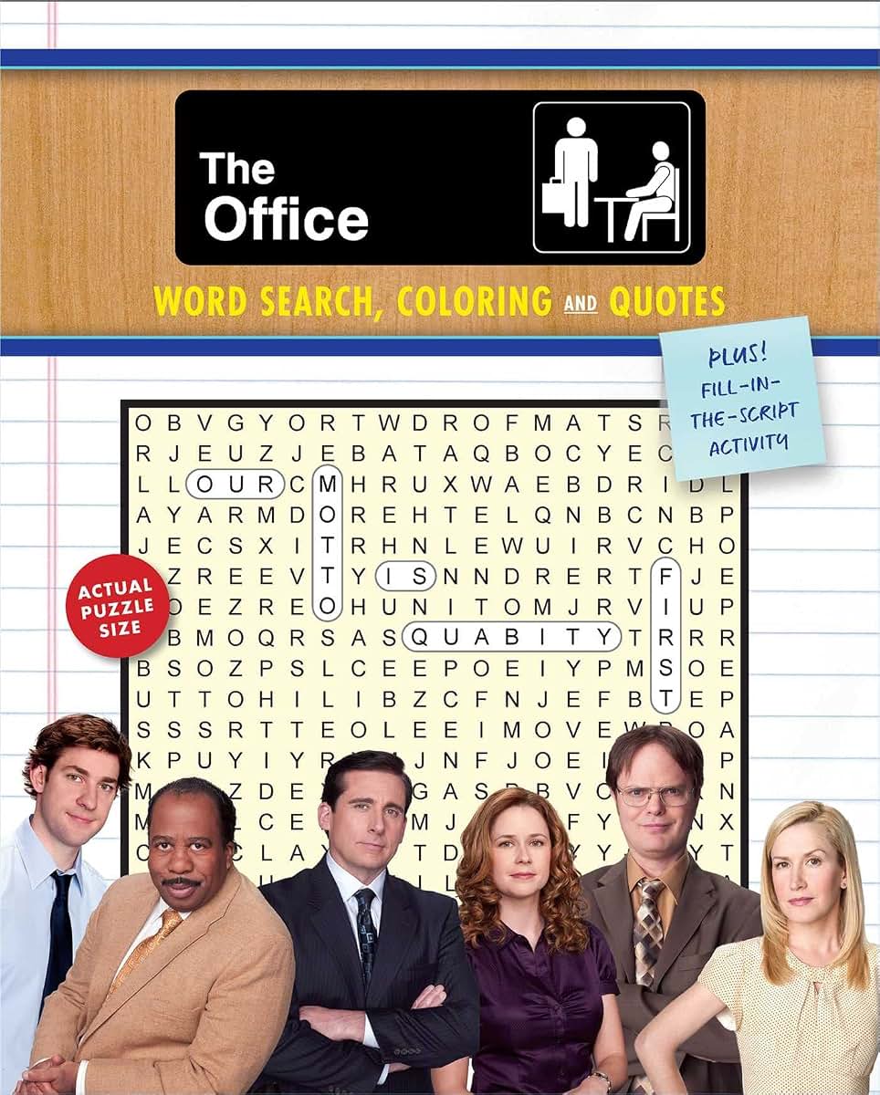 The Office Word Search, Coloring and Quotes: Plus Fill-in-the-Script Activity (Word Search, Coloring, and Activity)