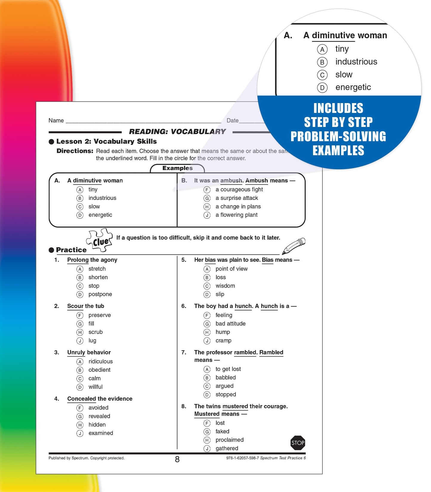 Spectrum Test Practice 6th Grade Workbooks All Subjects, Mat