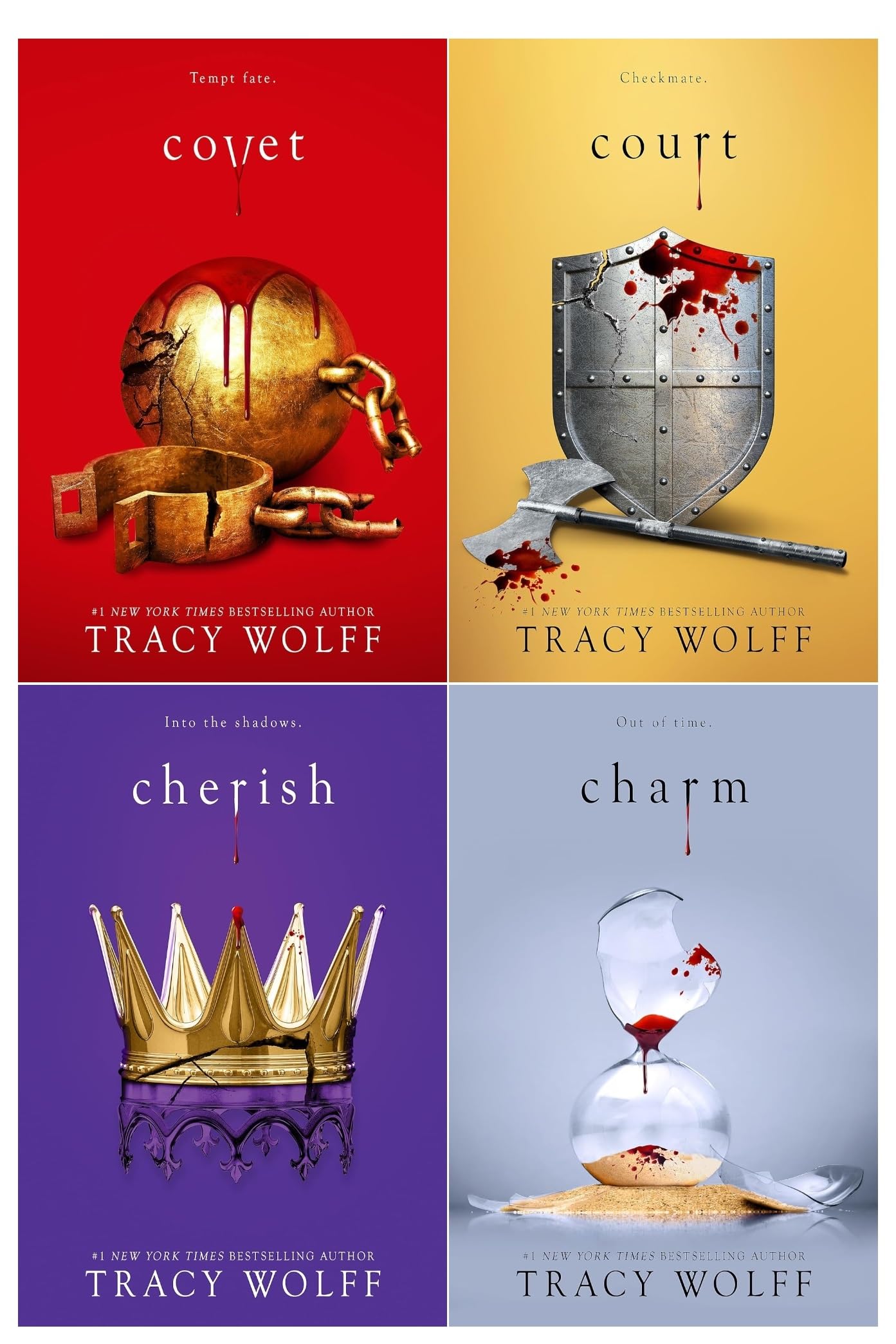 Crave Series 4 Books Collection Set By Tracy Wolff (Covet, Court, Charm & Cherish)