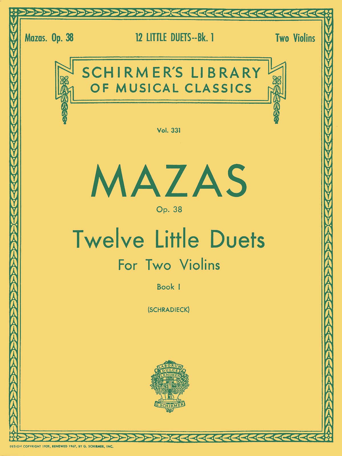 Jacques-Féréol Mazas: 12 Little Duets, Op. 38, Book 1: Two Violins