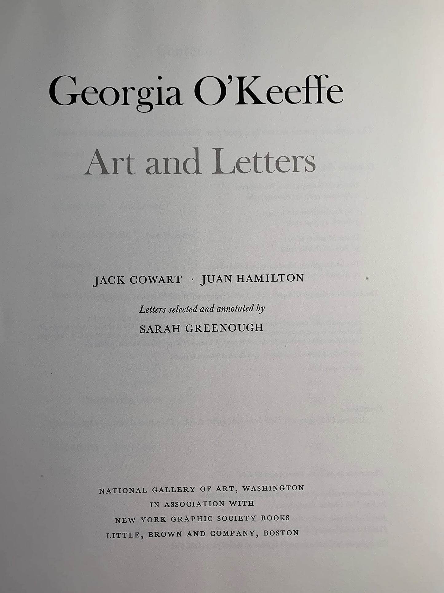 Georgia O'Keeffe: Art and Letters
