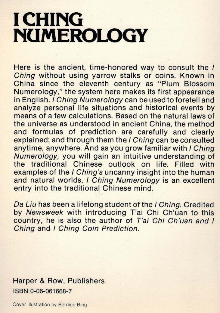 I Ching Numerology — back cover