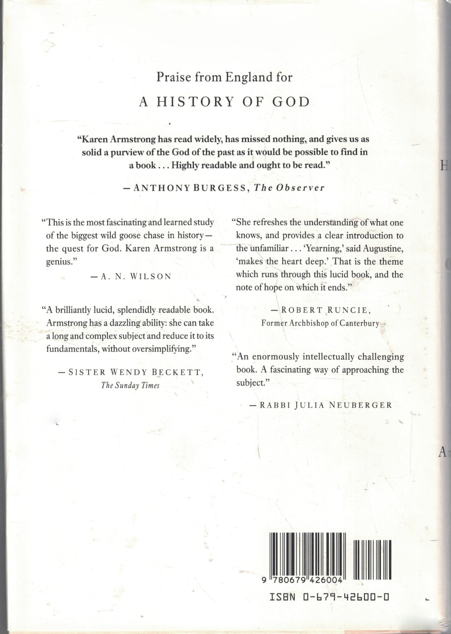 History Of God: The 4000-Year Quest of Judaism, Christianity, and Islam