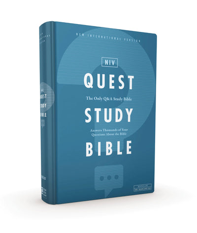 NIV, Quest Study Bible, Hardcover, Blue, Comfort Print: The