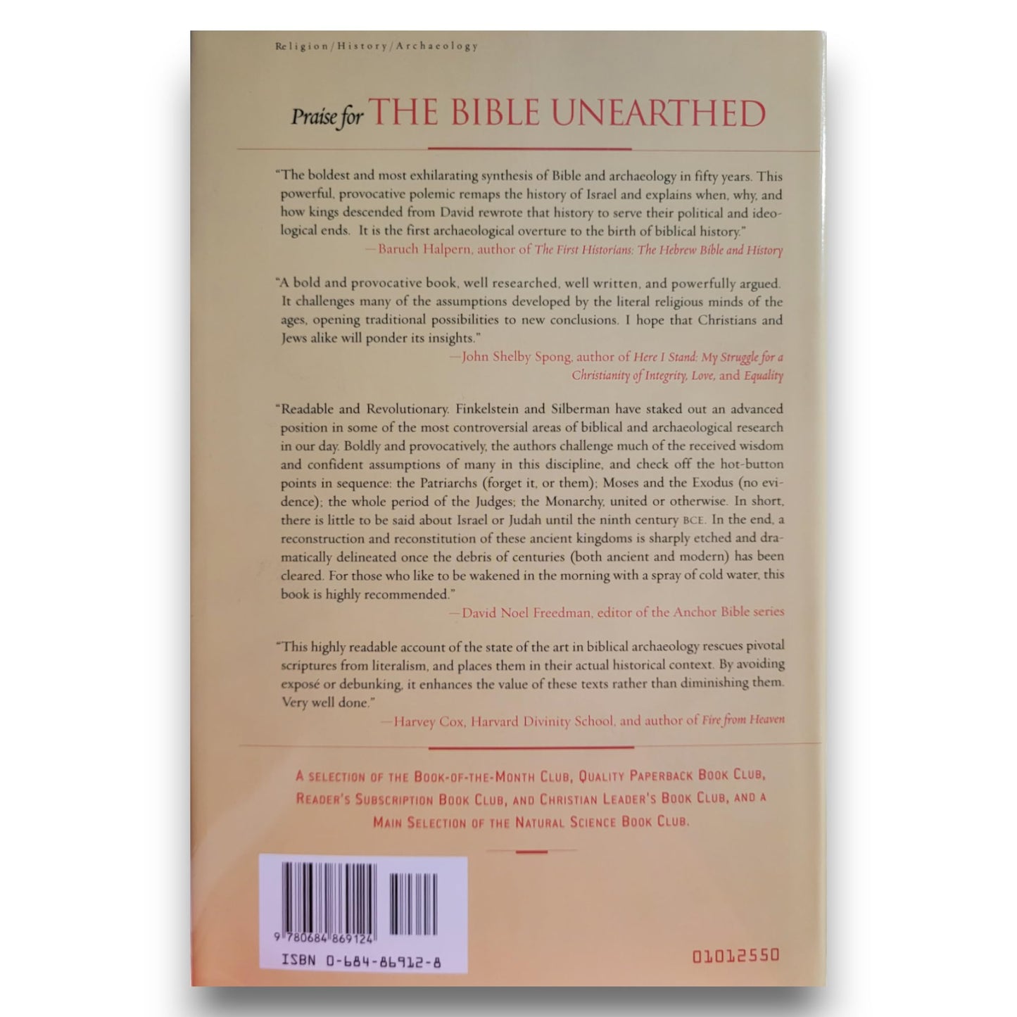 The Bible Unearthed: Archaeology's New Vision of Ancient Isr