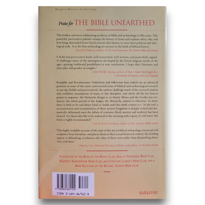 The Bible Unearthed: Archaeology's New Vision of Ancient Isr