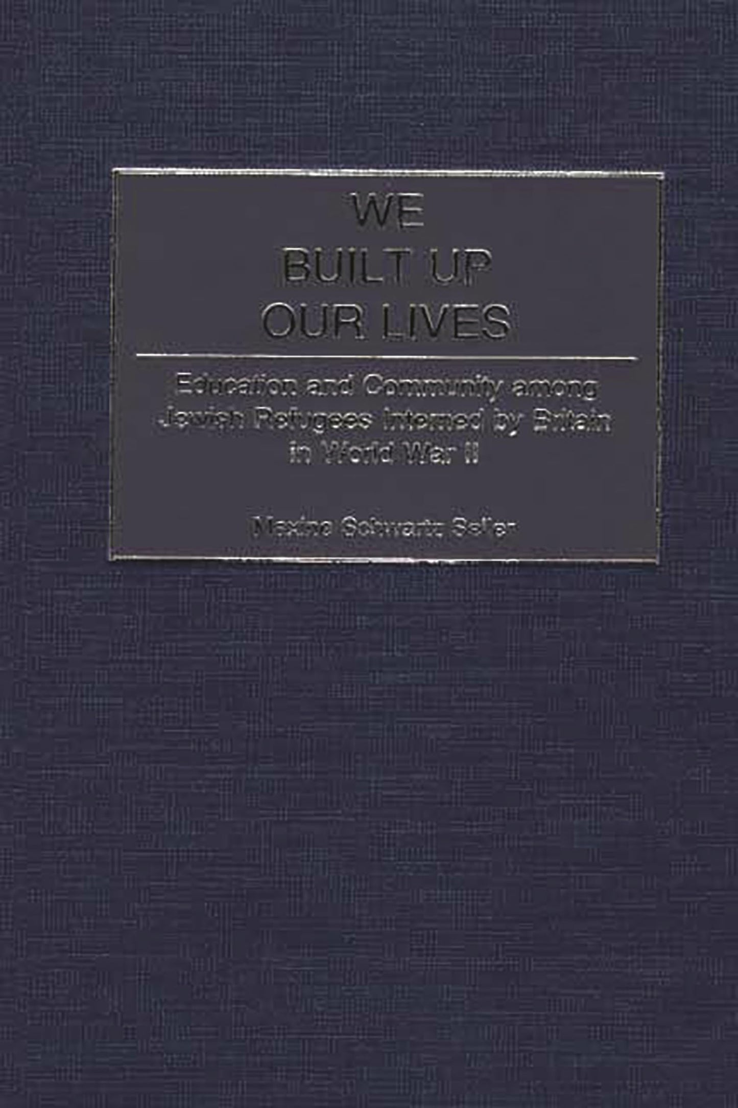 We Built Up Our Lives: Education and Community among Jewish Refugees Interned by Britain in World War II (Contributions to the Study of World History)