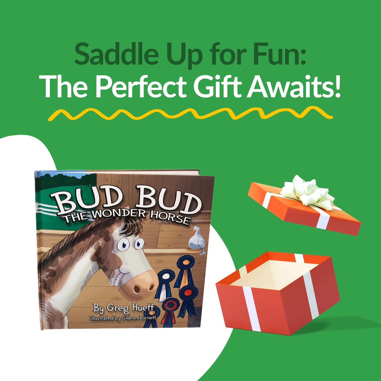 Big Country Toys "Bud Bud the Wonder Horse" by Greg Huett - Illustrated by Gideon Burnett- Children's Farm Book - Wholesome Biblical Based Life Lessons & Principles