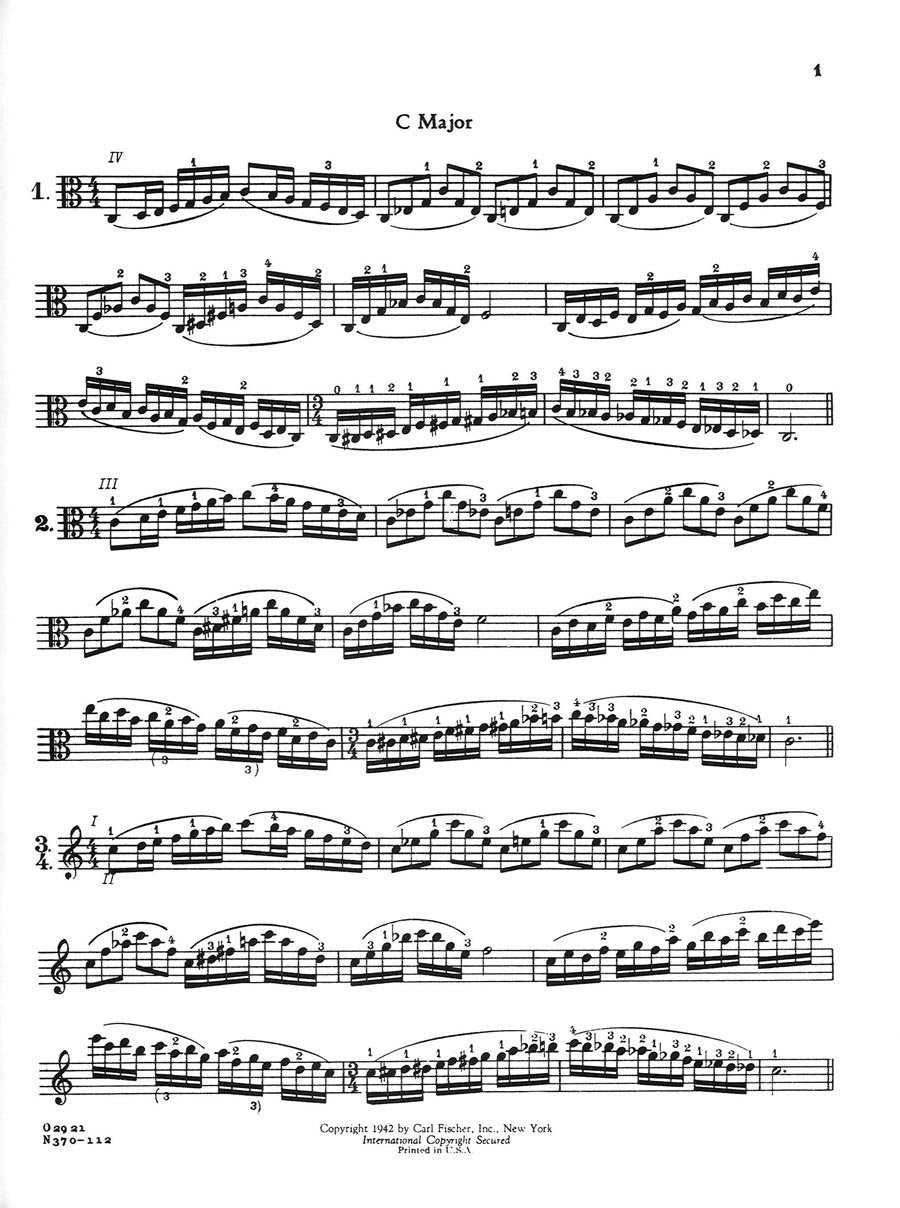 O2921 - Scale System - Viola - Carl Flesch