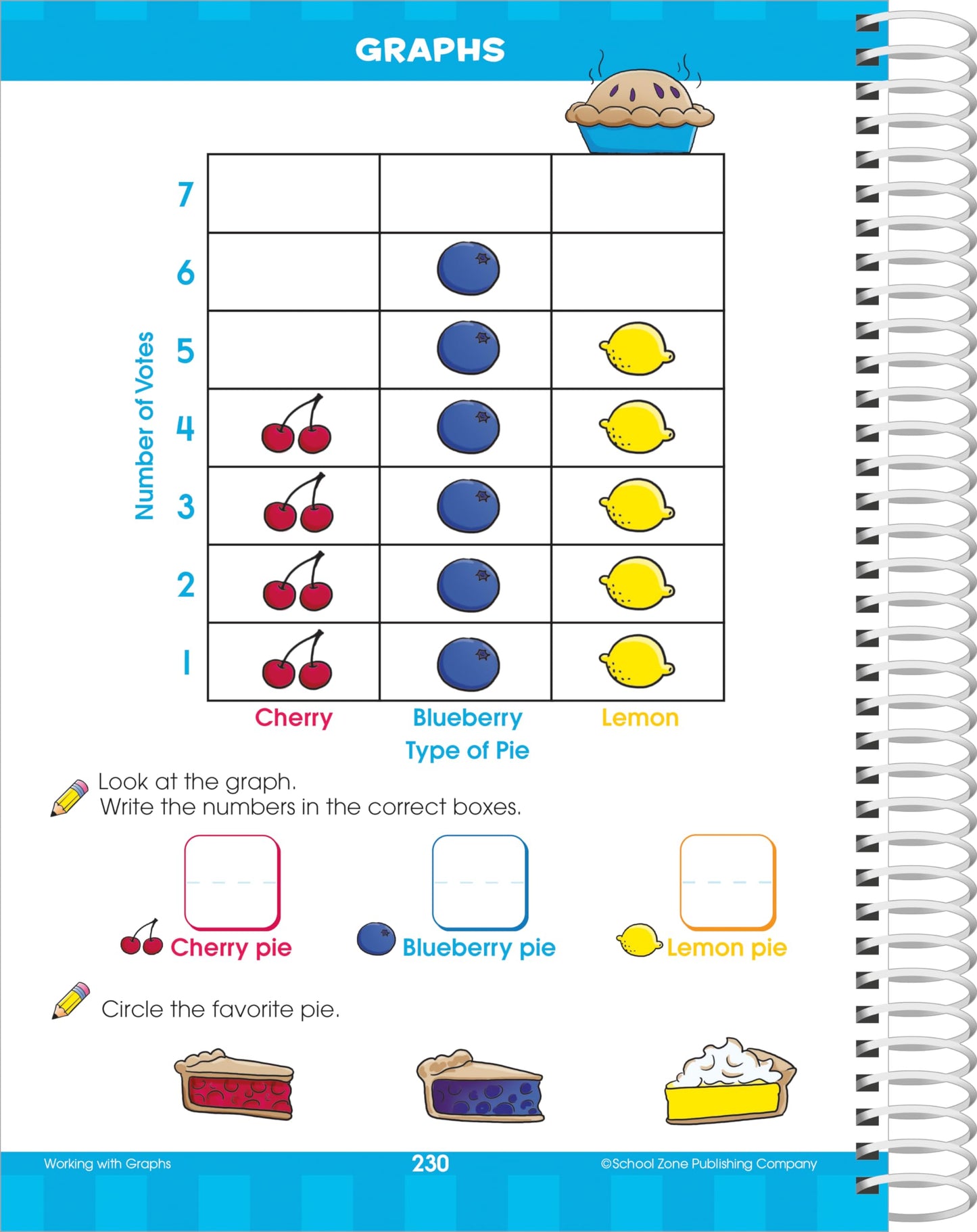 School Zone Big Kindergarten Workbook: 320 Spiral-Bound Pages, Early Reading and Writing, Numbers 0-20, Basic Math, Matching, Story Order, Ages 5-6