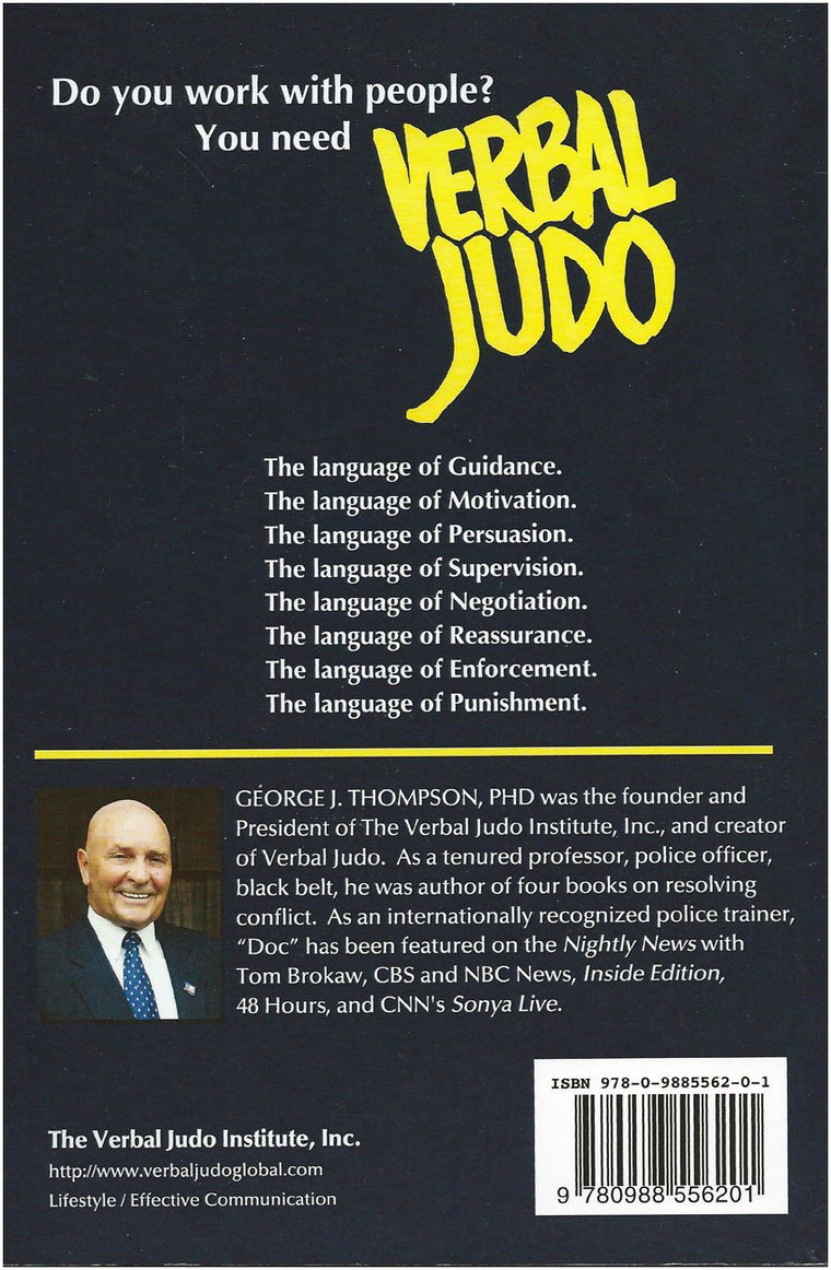 Verbal Judo: Redirecting Behavior with Words — back cover