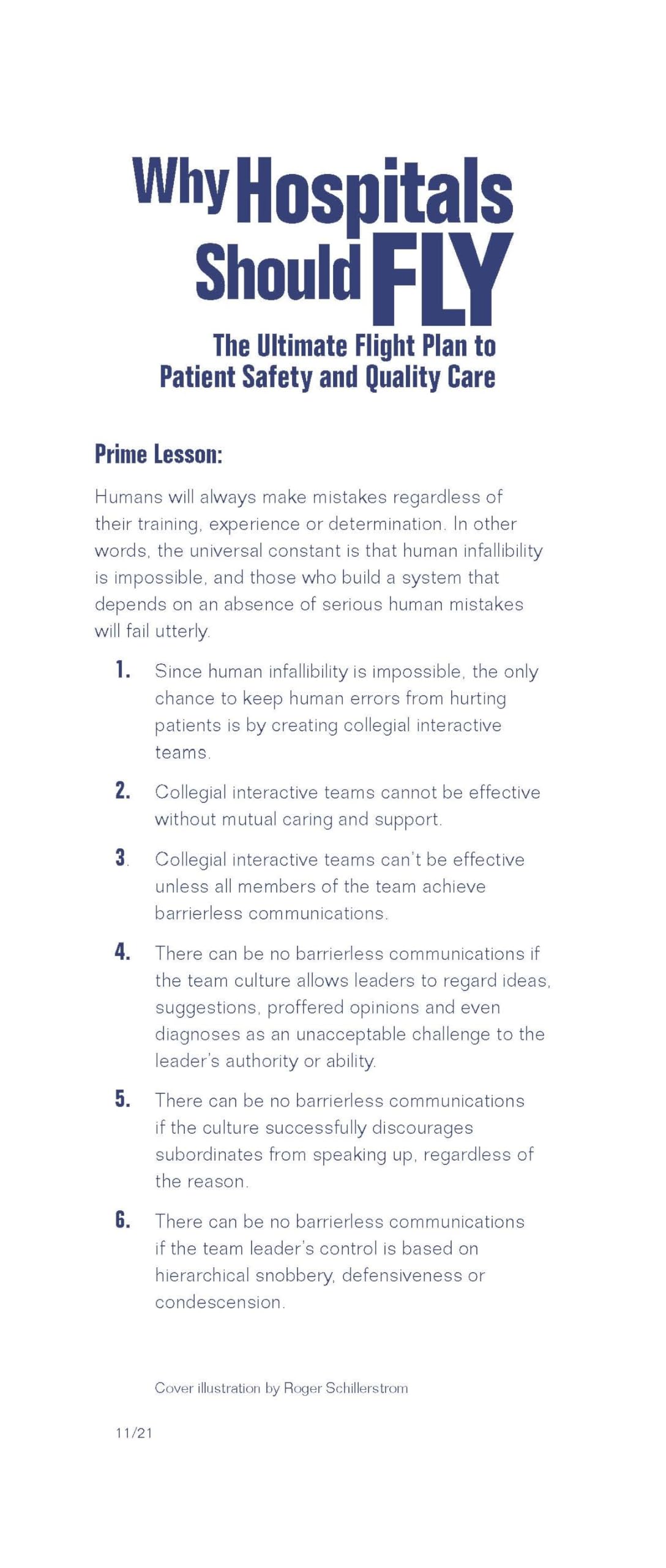 Why Hospitals Should Fly: The Ultimate Flight Plan to Patient Safety and Quality Care