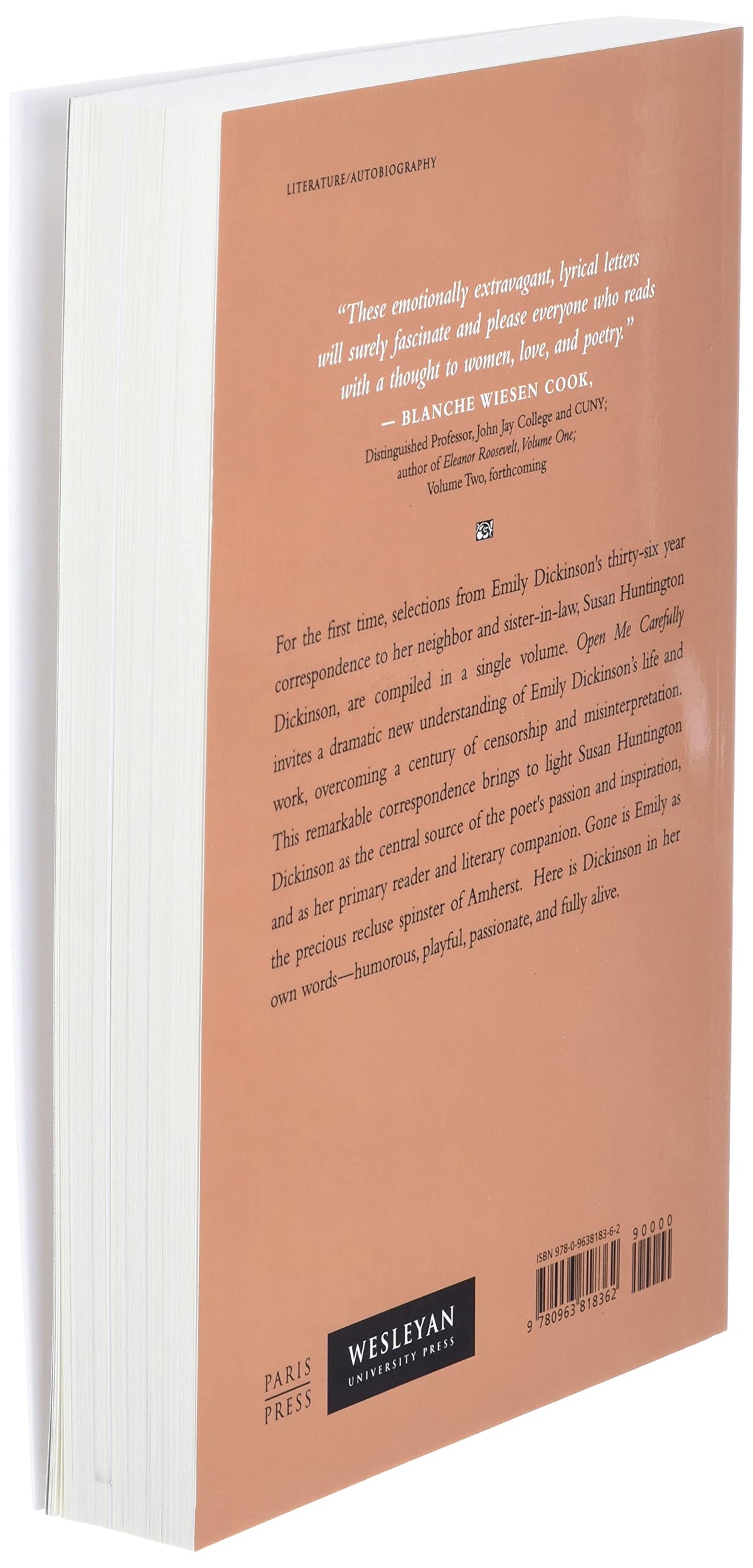 Open Me Carefully: Emily Dickinson's Intimate Letters to Susan Huntington Dickinson