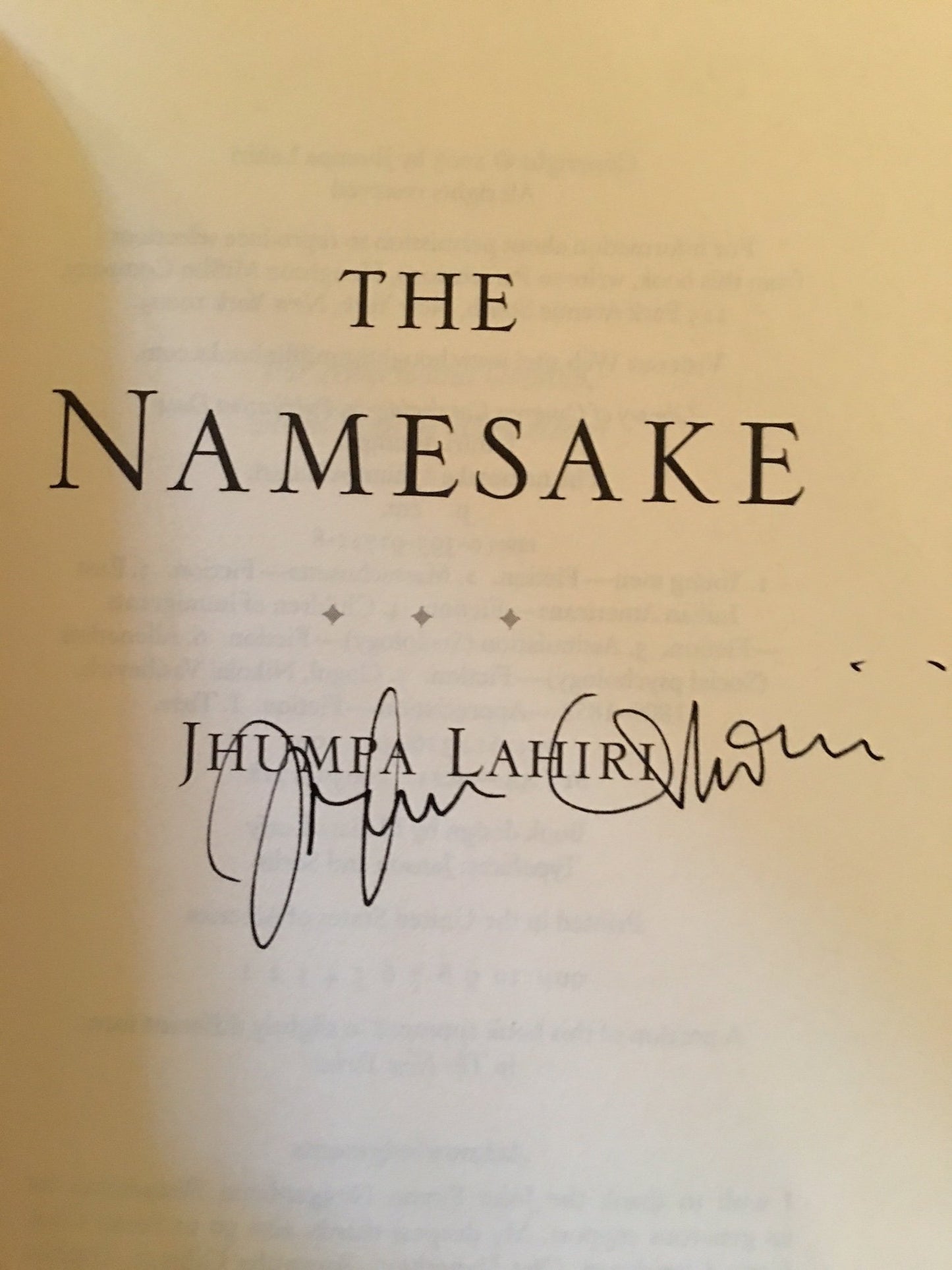 The Namesake by Lahiri, Jhumpa