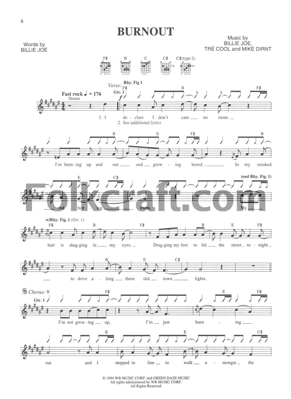 Green Day - Dookie Authentic Guitar Tab Songbook with Notes and Tablature 15 Classic Punk Rock Songs Including Basket Case, When I Come Around, She, Longview and Welcome to Paradise