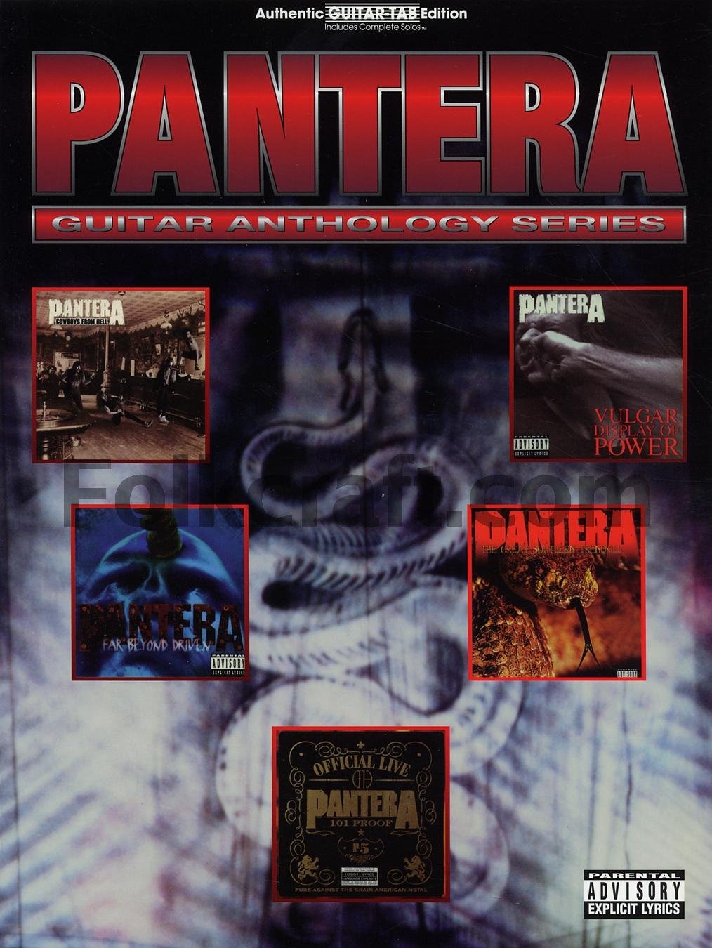 Pantera Guitar Anthology - Note-for-Note Guitar Tablature Songbook Guitar Sheet Music with Lyrics and Chords Play Classic Metal and Hard Rock ... Transcriptions (Guitar Anthology Series)