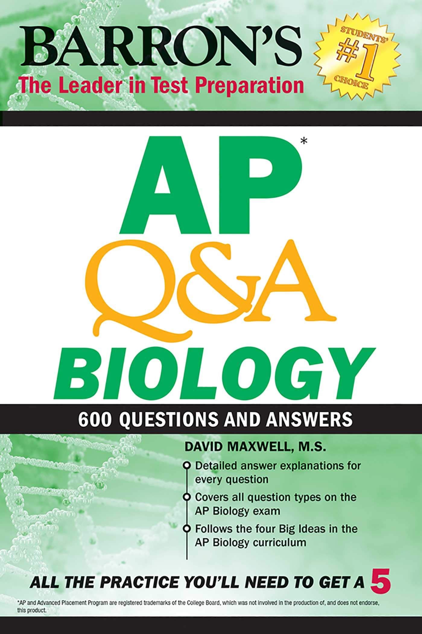 AP Q&A Biology: With 600 Questions and Answers (Barron's AP)