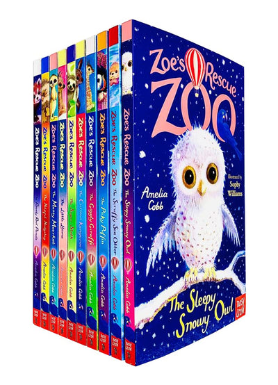 Zoe's Rescue Zoo Books 11 - 20 Collection Set by Amelia Cobb (SleepySnowy Owl, Scruffy Sea Otter, Picky Puffin, Giggly Giraffe, Curious Kangaroo, Super Sloth, Little Llama & MORE!)
