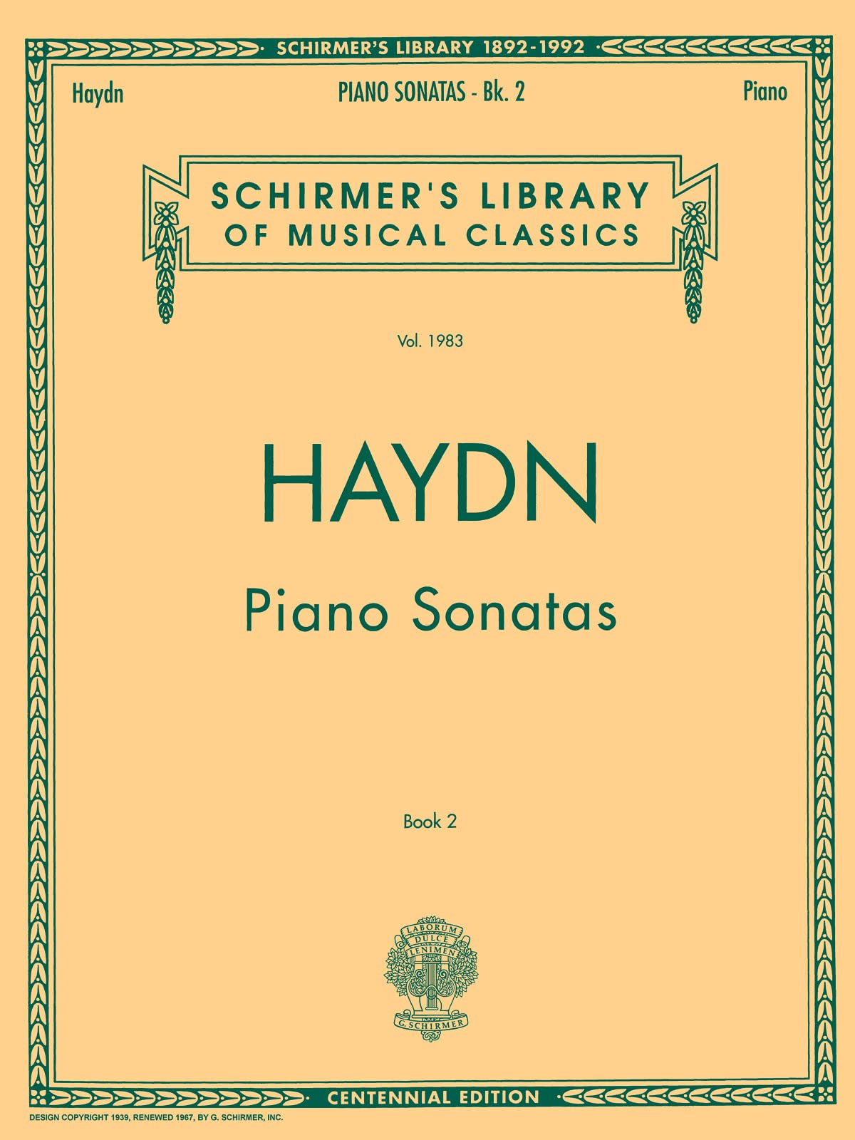 Piano Sonatas - Book 2: Schirmer Library of Classics Volume 1983 Piano Solo