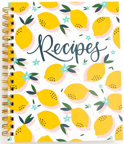 Recipe Book to Write in Your Own Recipes: Beautiful Blank Gold Spiral Cookbook
