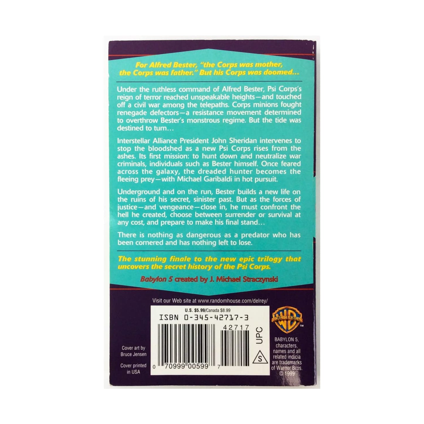 Final Reckoning: The Fate of Bester (Babylon 5) by J. Gregor