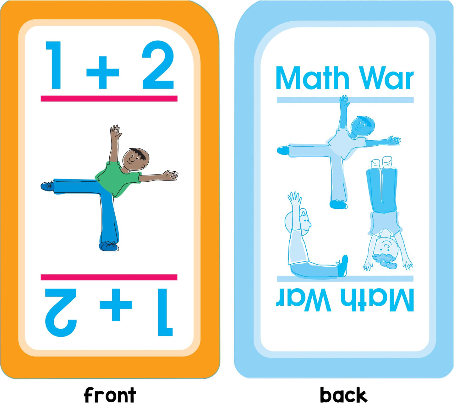 School Zone Math War Addition & Subtraction Game Cards: 56 Cards, Kindergarten, 1st Grade, 2nd Grade, Math Games, Numbers, Math Facts, Early Math, Ages 6+