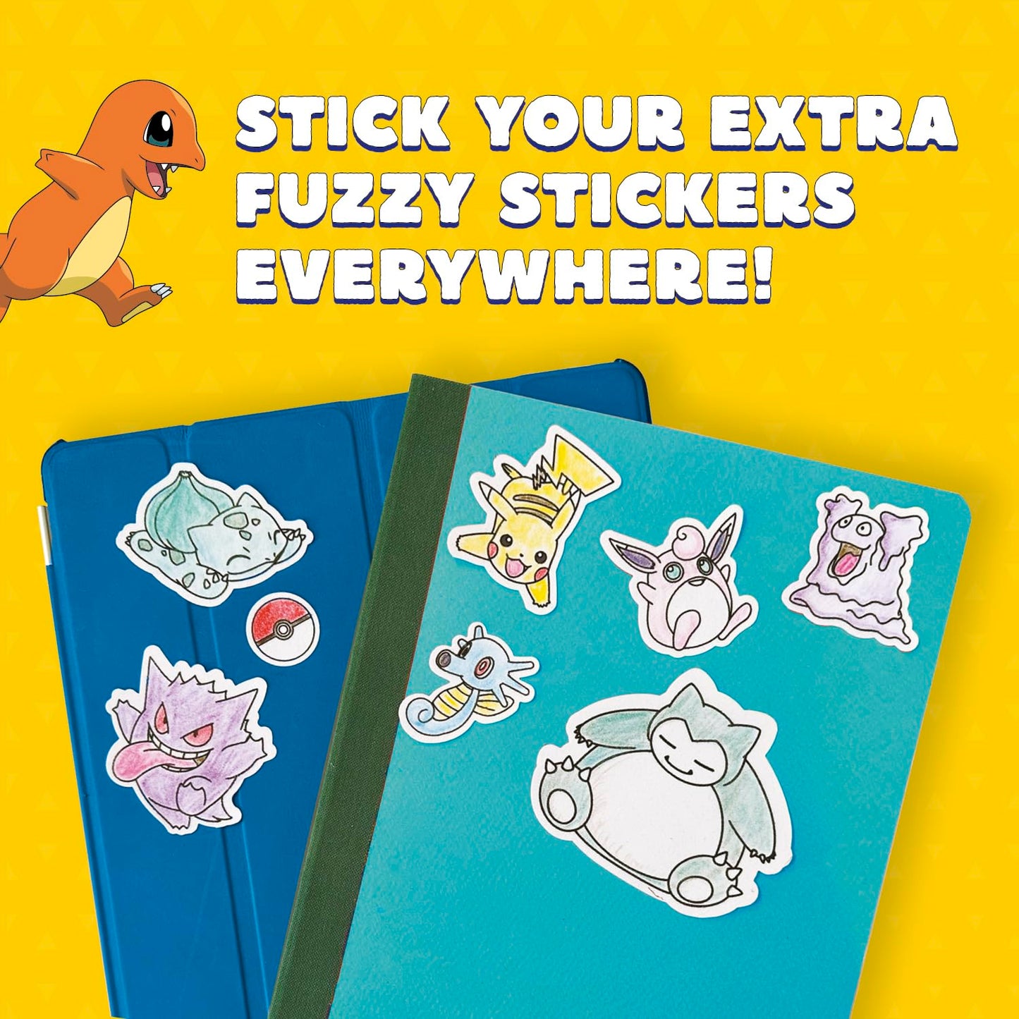 Pokémon Color Your Own Fuzzy Stickers