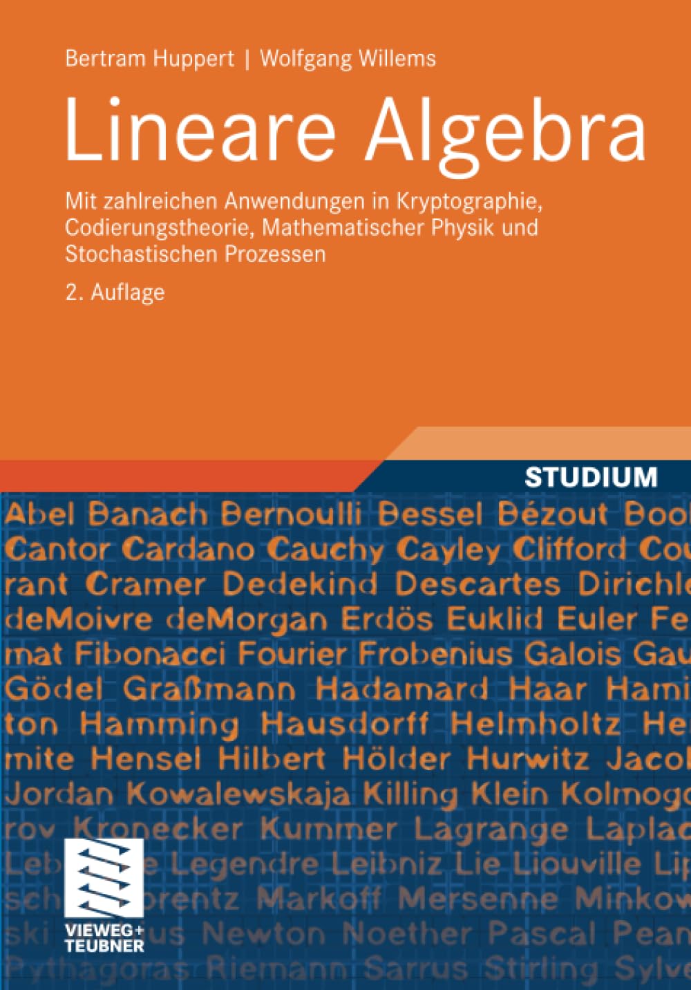 Lineare Algebra: Mit zahlreichen Anwendungen in Kryptographie, Codierungstheorie, Mathematischer Physik und Stochastischen Prozessen (German Edition)